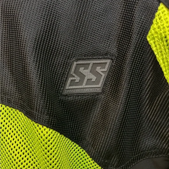 Black and Yellow Motorcycle Jacket with Reflective Panels and Ventilation - Picture 2 of 6